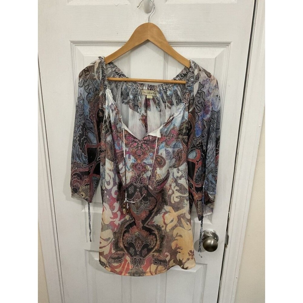 Live and Let Live Multicolor Boho Blouse
